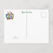 Funny Bunny biting an Easter Egg 案内ポストカード (裏面)