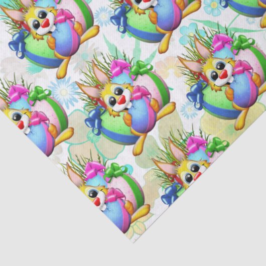 Funny Bunny biting an Easter Egg 薄葉紙 (詳細)