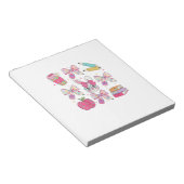 Funny Bunny Coquette Bow Rabbit Teacher Easter Ret ノートパッド (アングル)