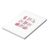 Funny Bunny Coquette Bow Rabbit Teacher Easter Ret ノートパッド (回転)