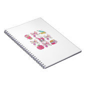 Funny Bunny Coquette Bow Rabbit Teacher Easter Ret ノートブック (右側)