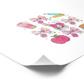 Funny Bunny Coquette Bow Rabbit Teacher Easter Ret フォトプリント (角)