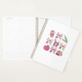 Funny Bunny Coquette Bow Rabbit Teacher Easter Ret プランナー手帳 (ディスプレー)