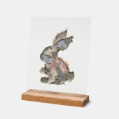 Funny Bunny Crochet Patchwork Camo Rabbit Happy Ea アクリルサイン (傾斜)