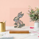 Funny Bunny Crochet Patchwork Camo Rabbit Happy Ea アクリルサイン (ウェディング)