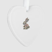 Funny Bunny Crochet Patchwork Camo Rabbit Happy Ea オーナメント (正面)