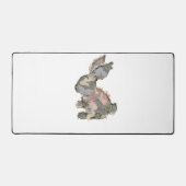 Funny Bunny Crochet Patchwork Camo Rabbit Happy Ea デスクマット (正面)