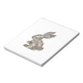 Funny Bunny Crochet Patchwork Camo Rabbit Happy Ea ノートパッド (回転)