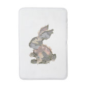 Funny Bunny Crochet Patchwork Camo Rabbit Happy Ea バスマット (正面縦)