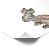 Funny Bunny Crochet Patchwork Camo Rabbit Happy Ea フォトプリント (角)