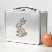 Funny Bunny Crochet Patchwork Camo Rabbit Happy Ea メタルランチボックス (インサイチュ)