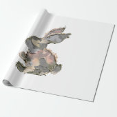 Funny Bunny Crochet Patchwork Camo Rabbit Happy Ea ラッピングペーパー (アンロールド)