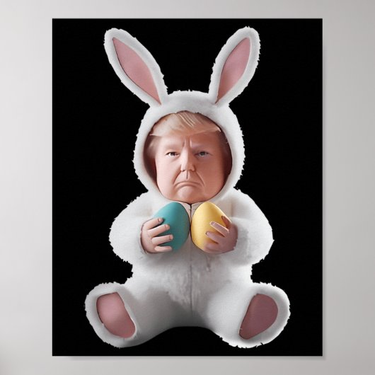 Funny Bunny Easter Trump Meme Happy Easter Day  ポスター (正面)