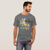 Funny Bunny Excavator Easter Egg Kid Boys Easter Tシャツ (正面フル)