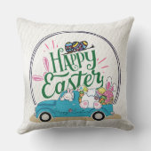Funny Bunny Happy Easter Day クッション (裏面)