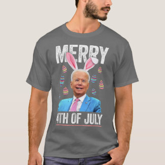 Funny Bunny Joe Biden 4th Of July Happy Easter Day Tシャツ