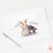 Funny Bunny –[Look! Look!][It's a bit blurry...] スクエアシール (封筒)