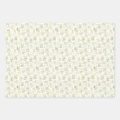 Funny Bunny Rabbits Having Fun ラッピングペーパーシート (正面3)