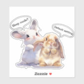 Funny Bunny Sticker – Sleep Mode vs Default シール (シート)