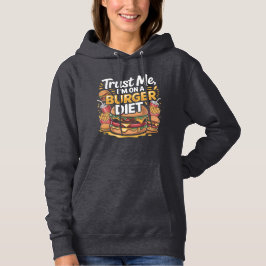 Funny Burger Diet Graphic T-Shirt Design パーカ