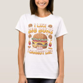 Funny Burger Lover Typography Design for Foodies Tシャツ (正面)