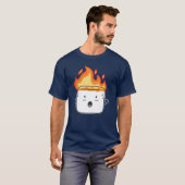 Funny Burning Marshmallow Camping Campers Gift fri Tシャツ (正面フル)
