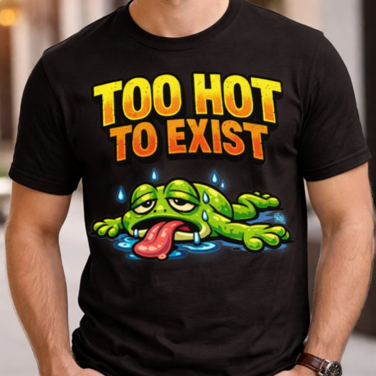 Funny Burnout Frog Too Hot To Exist Summer Vibes Tシャツ