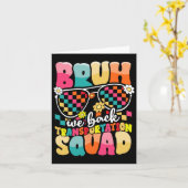 Funny Bus Driver Bruh We Back To School Transporta カード (黄色い花)