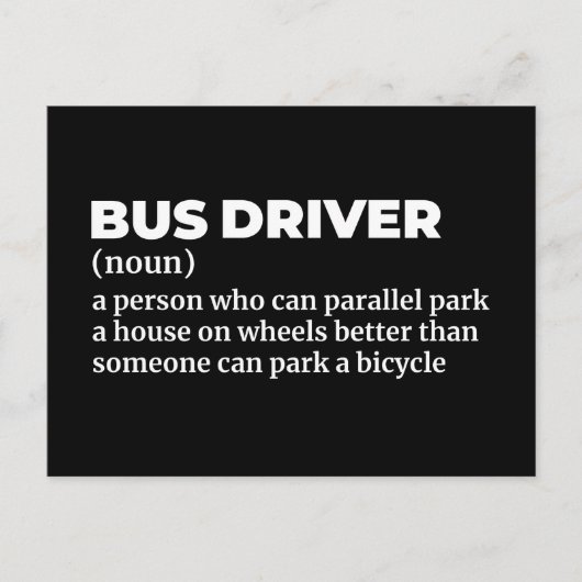 Funny Bus Driver Definition ポストカード (正面)