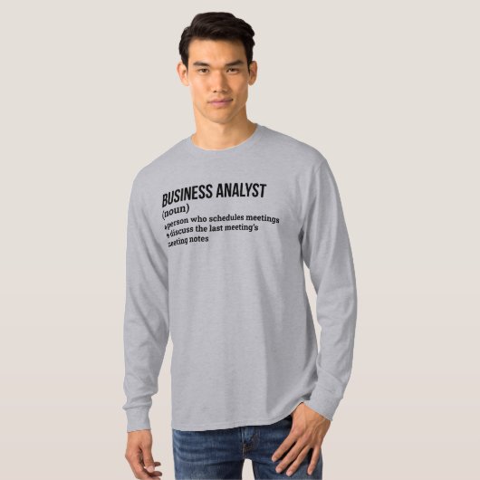 Funny Business Intelligence Analyst Definition Tシャツ (正面フル)