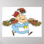 Funny Busy Waitress Overworked Server ポスター (正面)