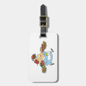 Funny Busy Waitress Overworked Server ラゲッジタグ (正面縦)