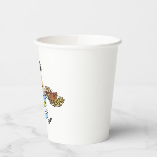 Funny Busy Waitress Overworked Server 紙コップ (左)