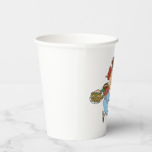 Funny Busy Waitress Overworked Server 紙コップ (右)