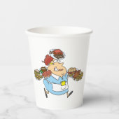 Funny Busy Waitress Overworked Server 紙コップ (正面)