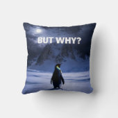 Funny BUT WHY Penguin Pillow クッション (裏面)