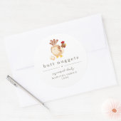 Funny Butt Nugget Farm Coop Egg Carton Label ラウンドシール (封筒)