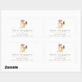 Funny Butt Nugget Farm Coop Egg Carton Label 長方形シール (シート)