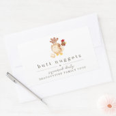 Funny Butt Nugget Farm Coop Egg Carton Label 長方形シール (封筒)