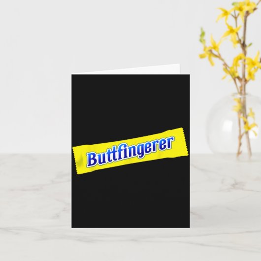 Funny Buttfingerer Inappropriate Offensive Adult D カード (黄色い花)