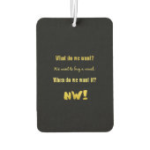 Funny Buy a Vowel — Now! カーエアーフレッシュナー (裏面)