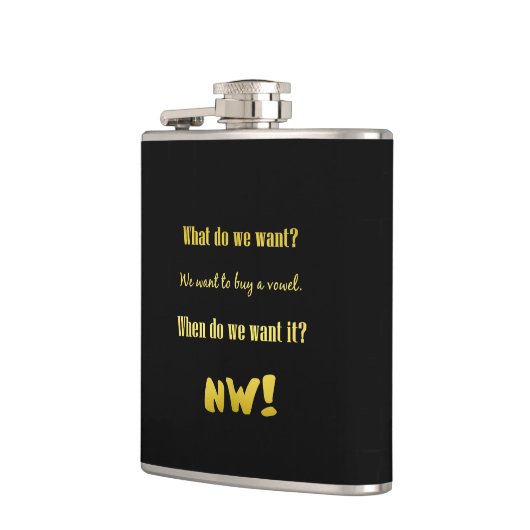 Funny Buy a Vowel — Now! フラスク (左)