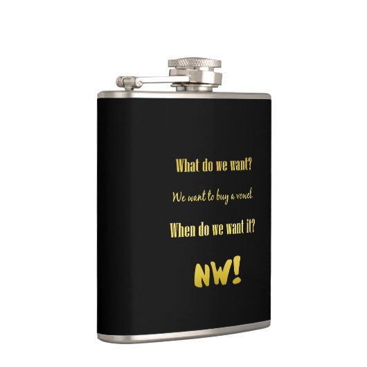 Funny Buy a Vowel — Now! フラスク (右)
