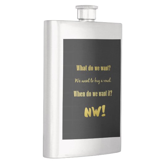 Funny Buy a Vowel — Now! フラスク (右)