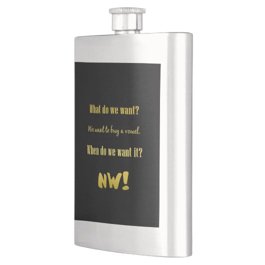 Funny Buy a Vowel — Now! フラスク (左)