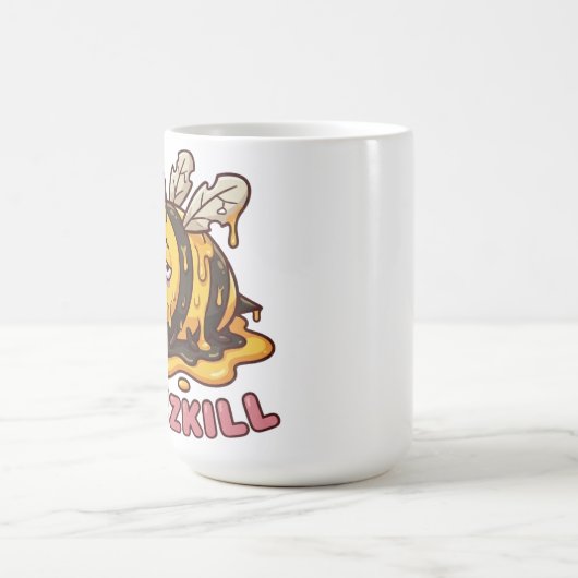 Funny Buzzkill Tired Bee Coffee Mug コーヒーマグカップ (中央)