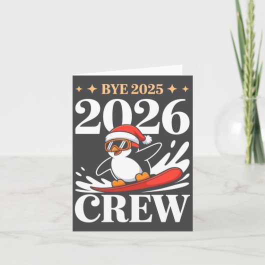 Funny Bye 2025 2026 Crew New Year Friends Squad  カード (正面)