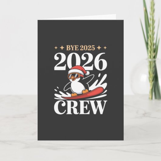 Funny Bye 2025 2026 Crew New Year Friends Squad カード (正面)