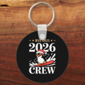 Funny Bye 2025 2026 Crew New Year Friends Squad  キーホルダー (正面)