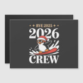 Funny Bye 2025 2026 Crew New Year Friends Squad マグネット招待状 (正面/裏面)